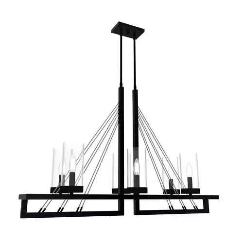 Brosnan Island Chandelier QF5278MBK by Quoizel