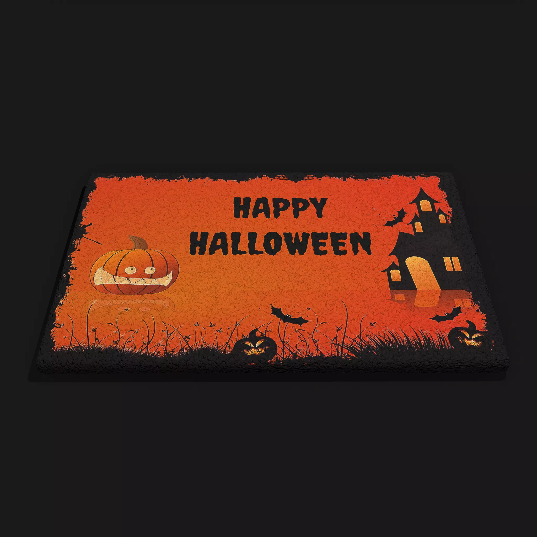 Happy Halloween Decorative Mat Low-poly 3D model