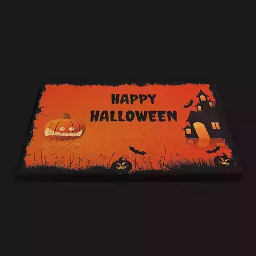 Happy Halloween Decorative Mat Low-poly 3D model
