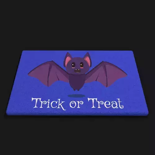 Halloween Bat Decorative Mat Low-poly 3D model