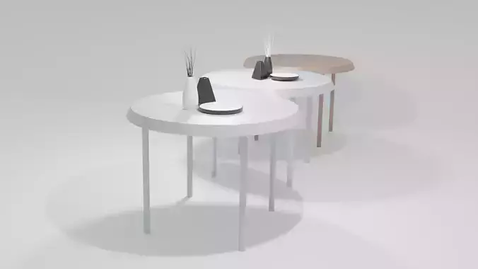  Table with vase