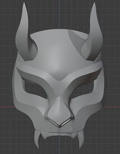 Oni Mask Samurai Cyber Tiger 3D print model