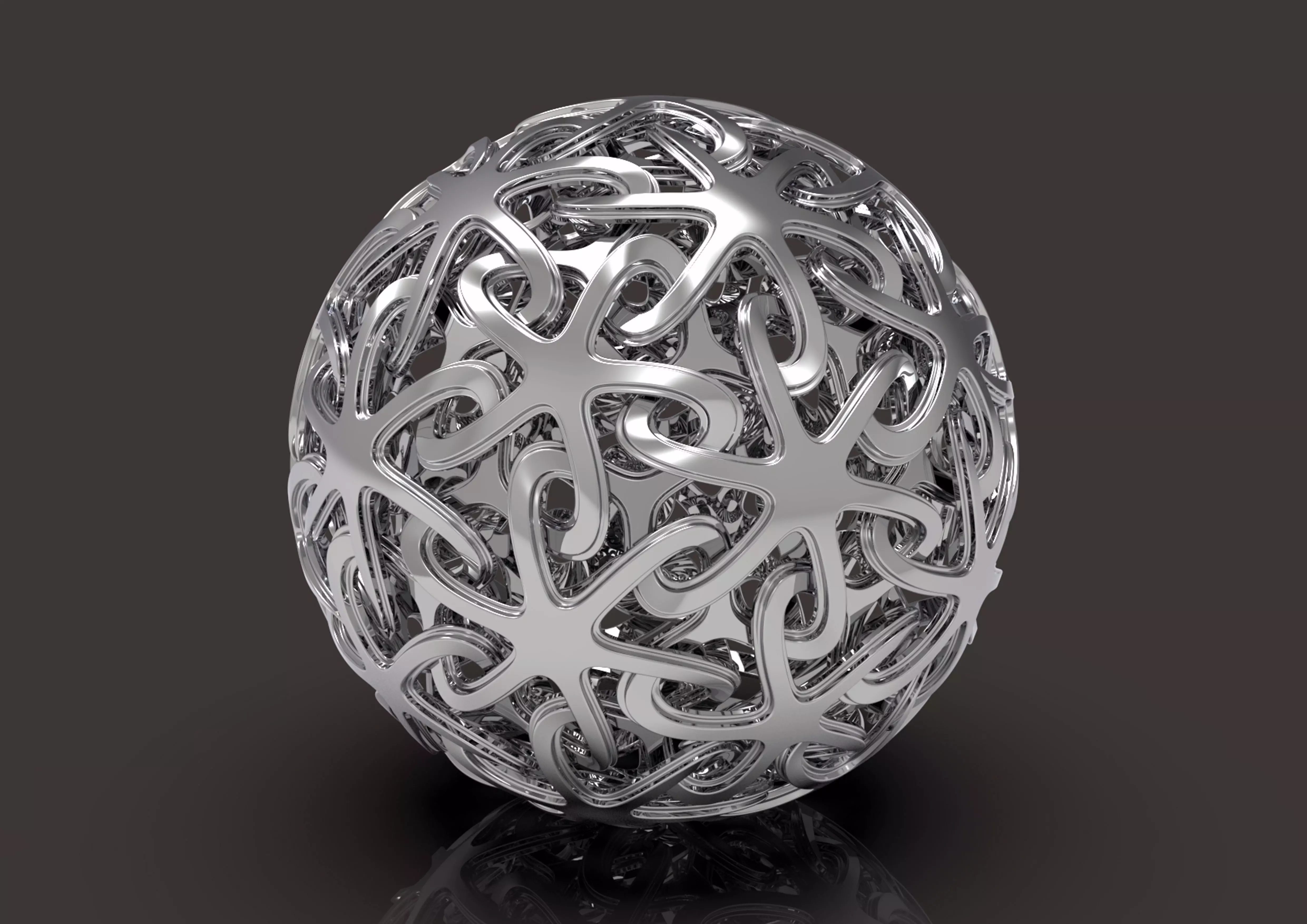 geosphere silver ball 3D print model