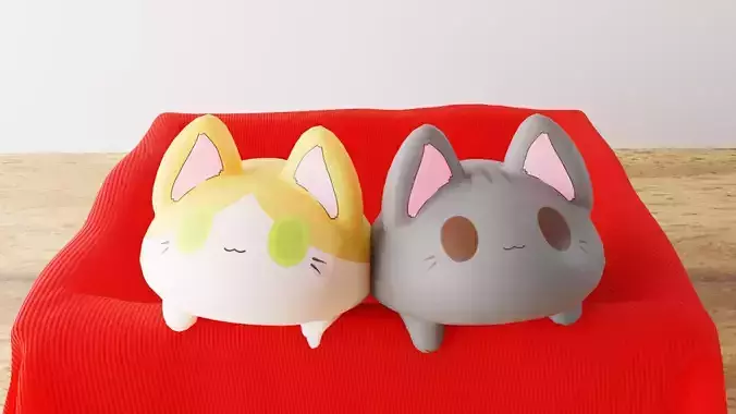 Hover Kitty VRCHAT READY Tabbies Pack Low-poly 3D model