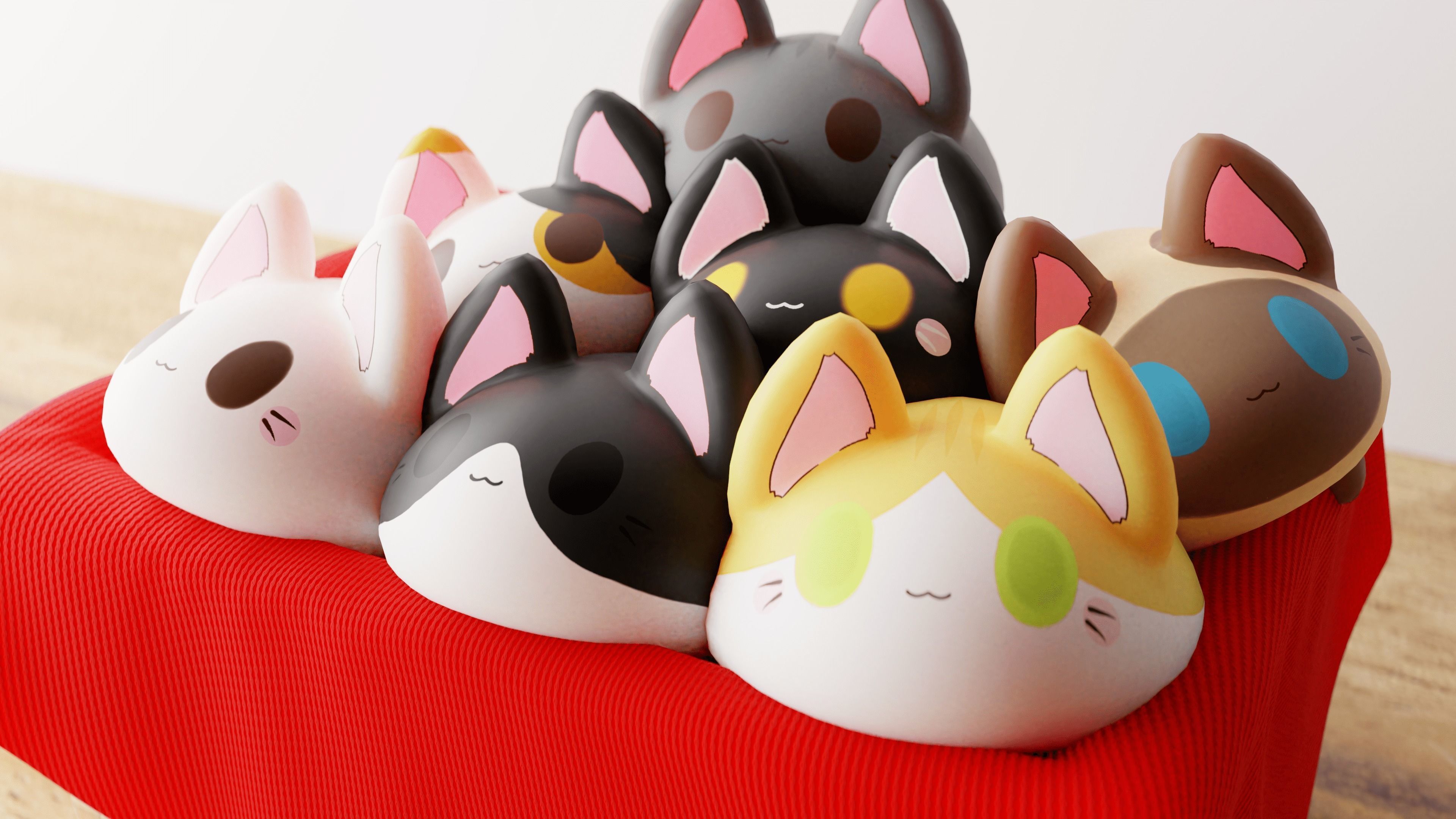 Hover Kitty VRCHAT READY Tabbies Pack Low-poly 3D model_1