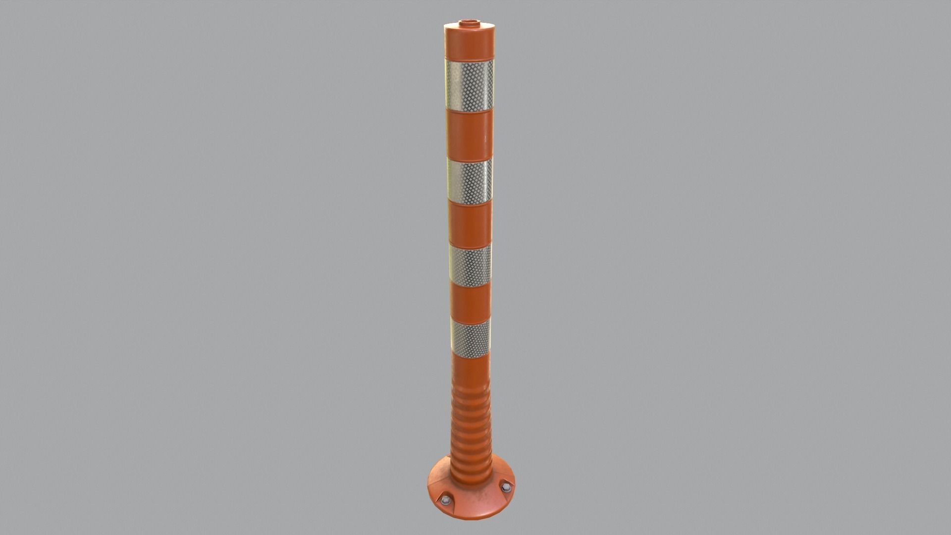 Traffic Delineator Low-poly 3D model_2