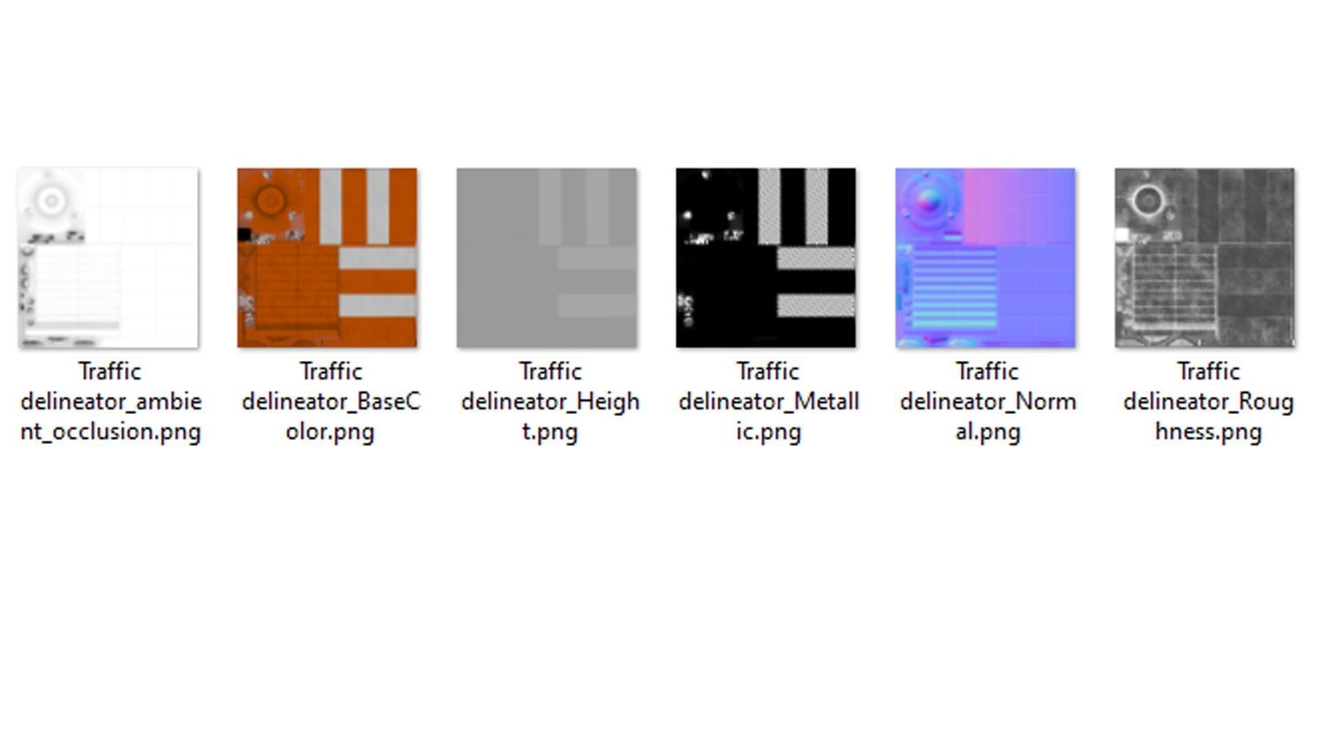 Traffic Delineator Low-poly 3D model_7