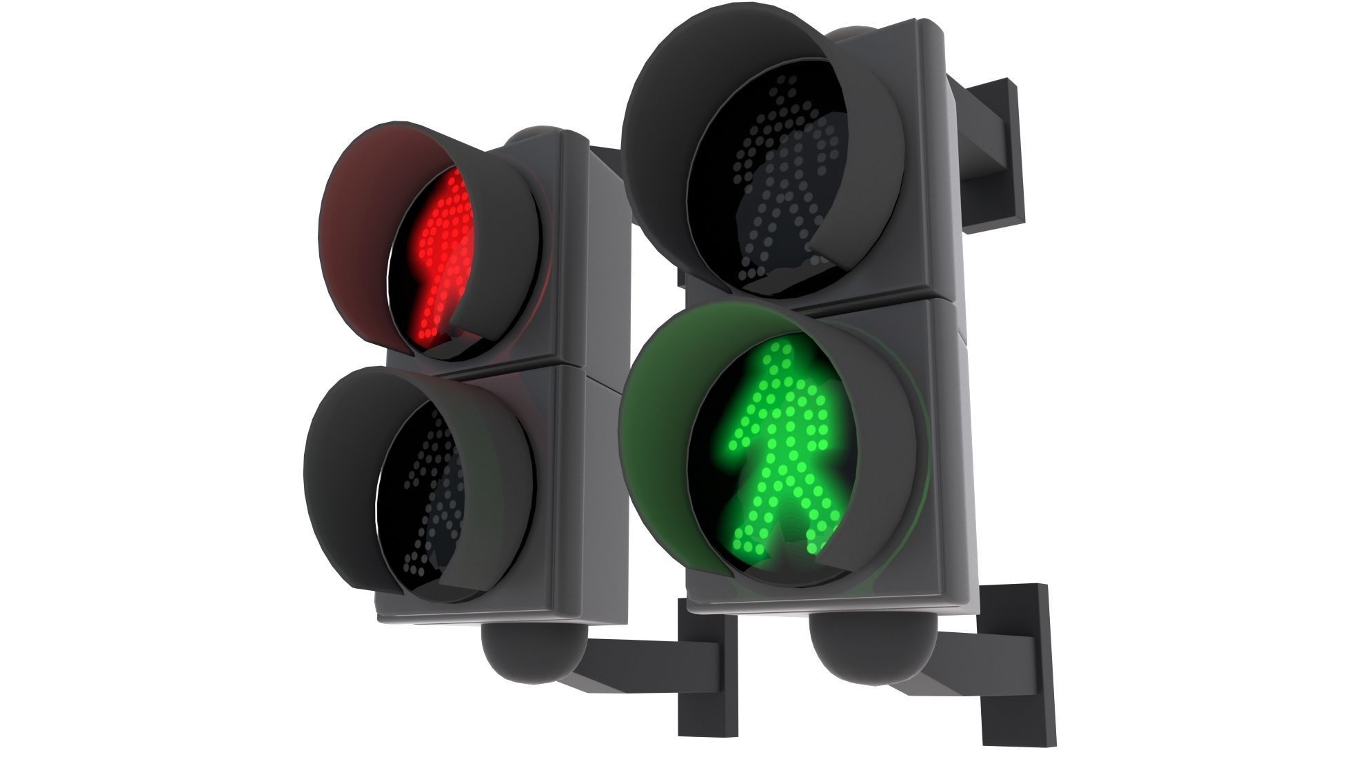 Traffic Light 04 3D model_1