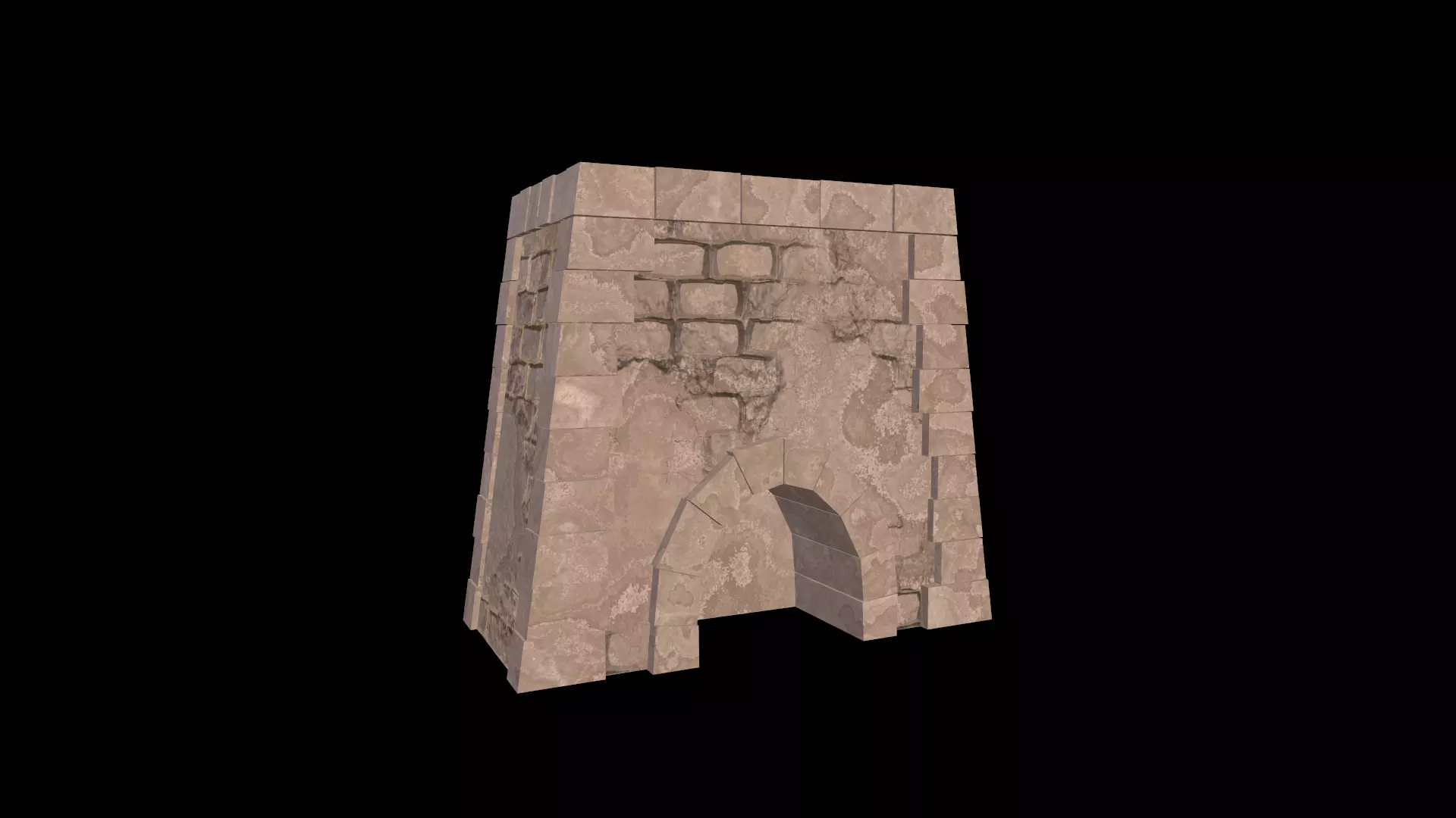 Fire Place Low-poly 3D model_0