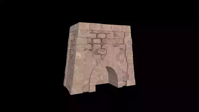 Fire Place Low-poly 3D model