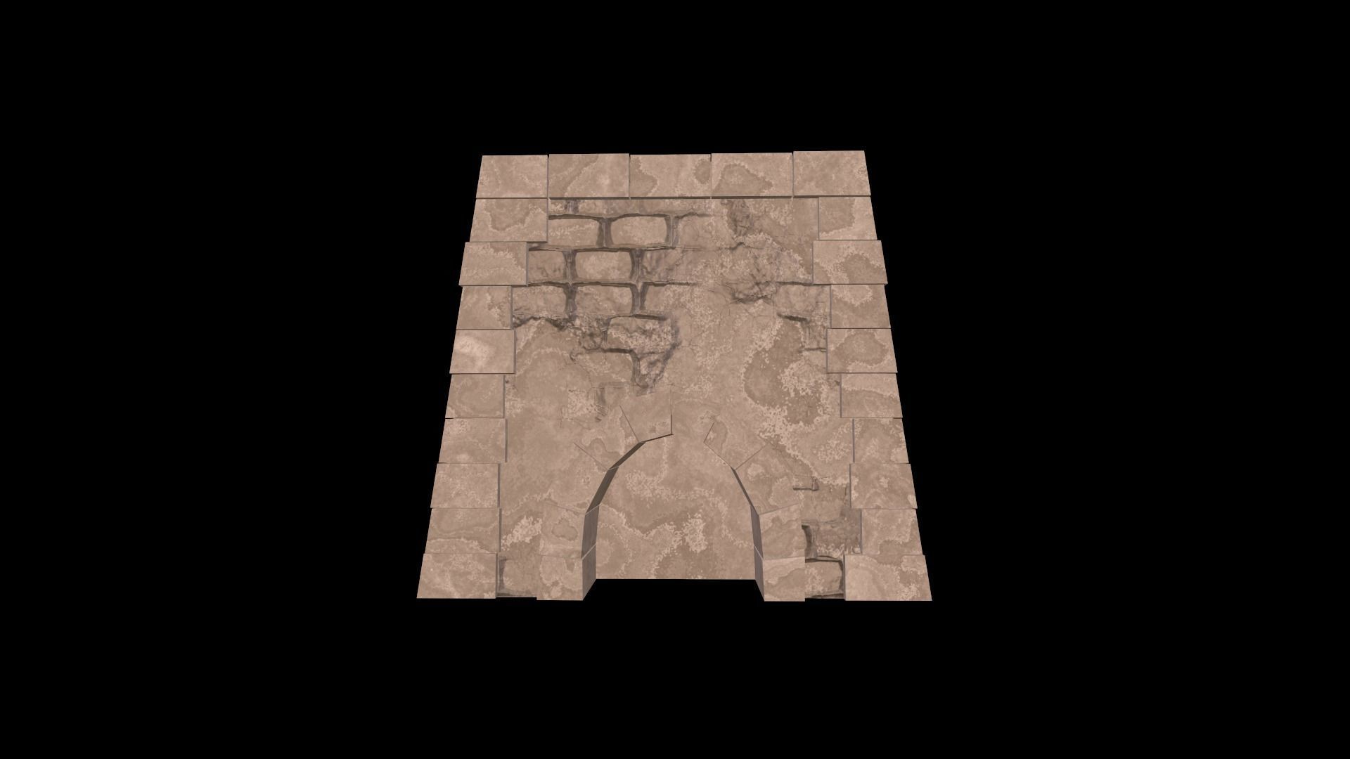 Fire Place Low-poly 3D model_3