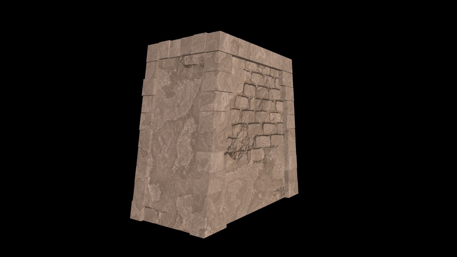 Fire Place Low-poly 3D model_4