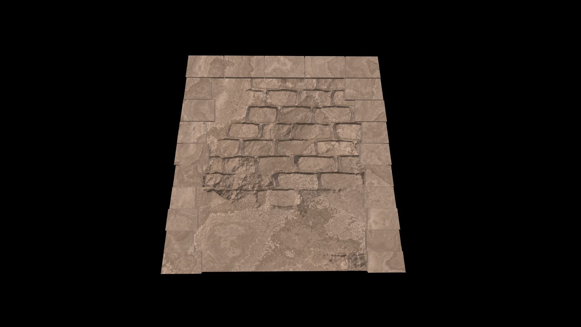 Fire Place Low-poly 3D model_6