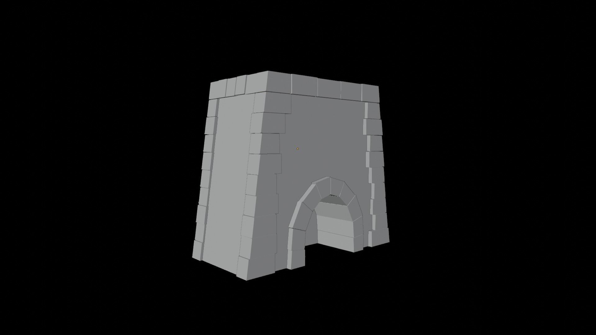 Fire Place Low-poly 3D model_12