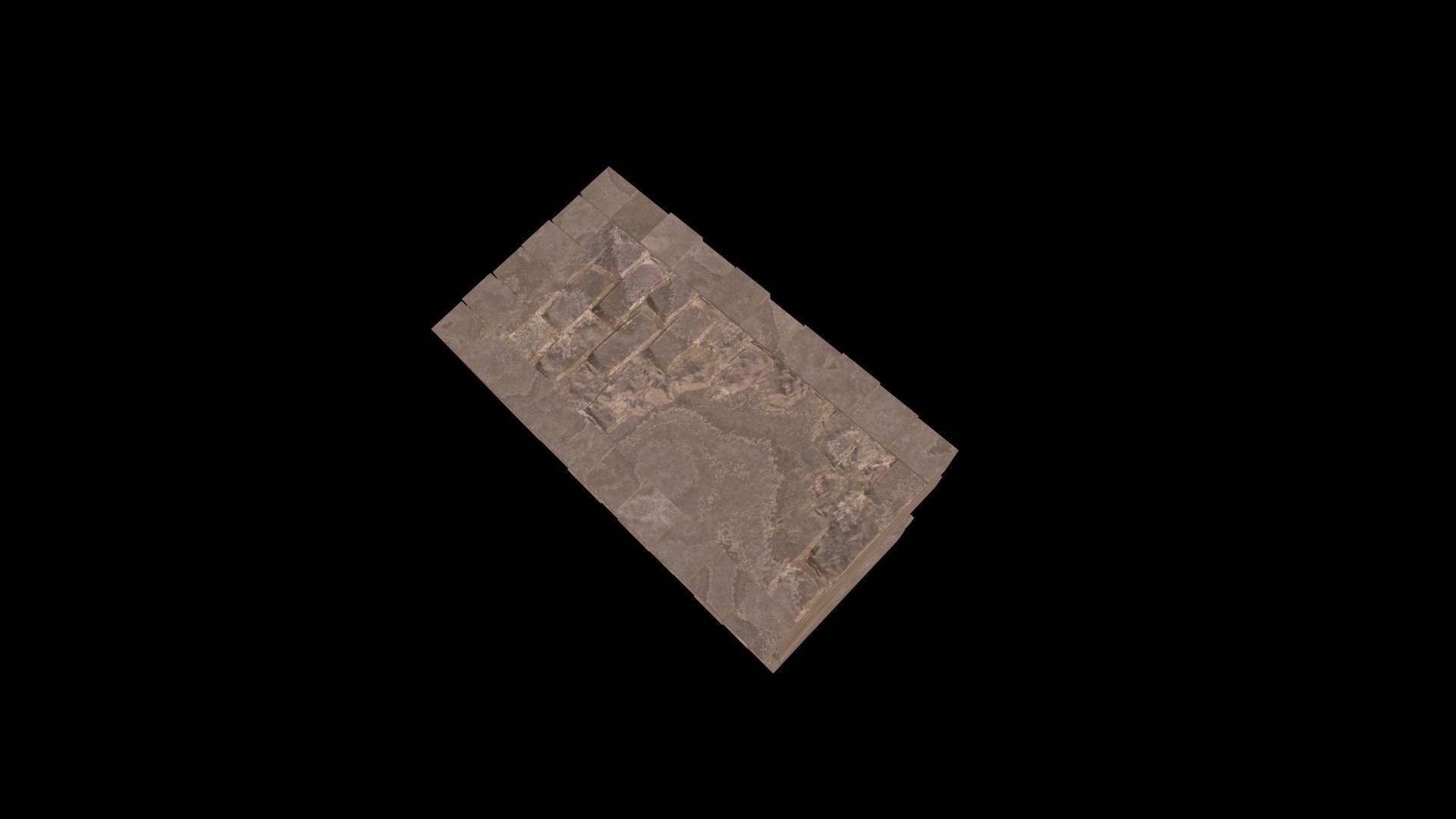 Fire Place Low-poly 3D model_10