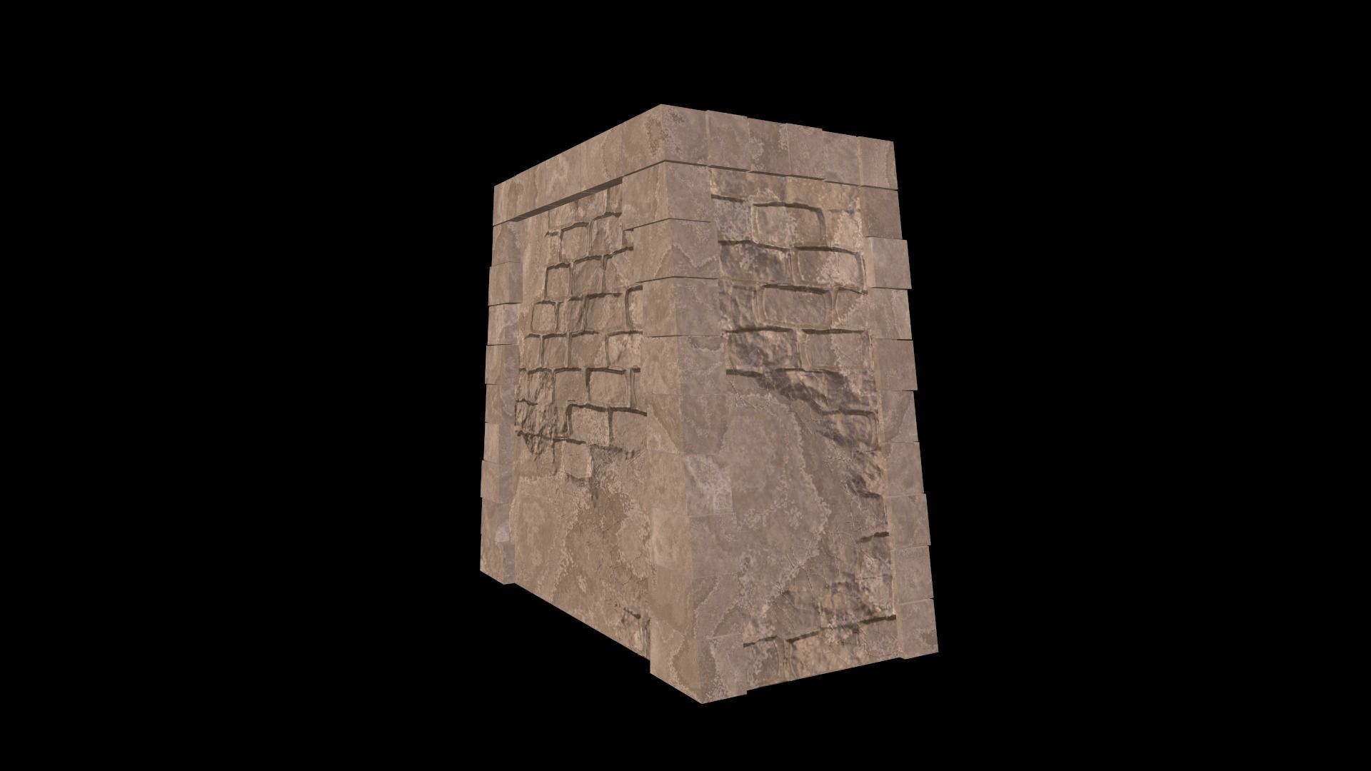 Fire Place Low-poly 3D model_9