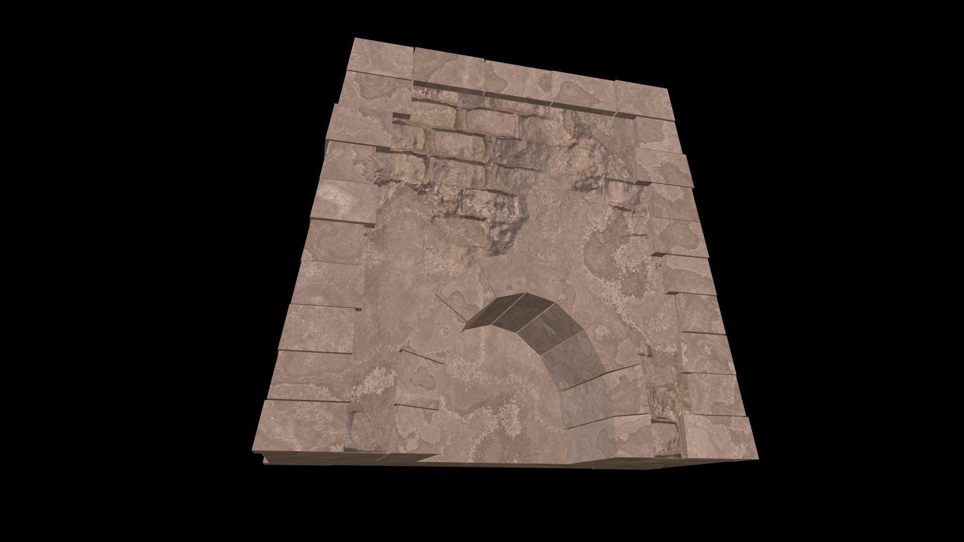 Fire Place Low-poly 3D model_8