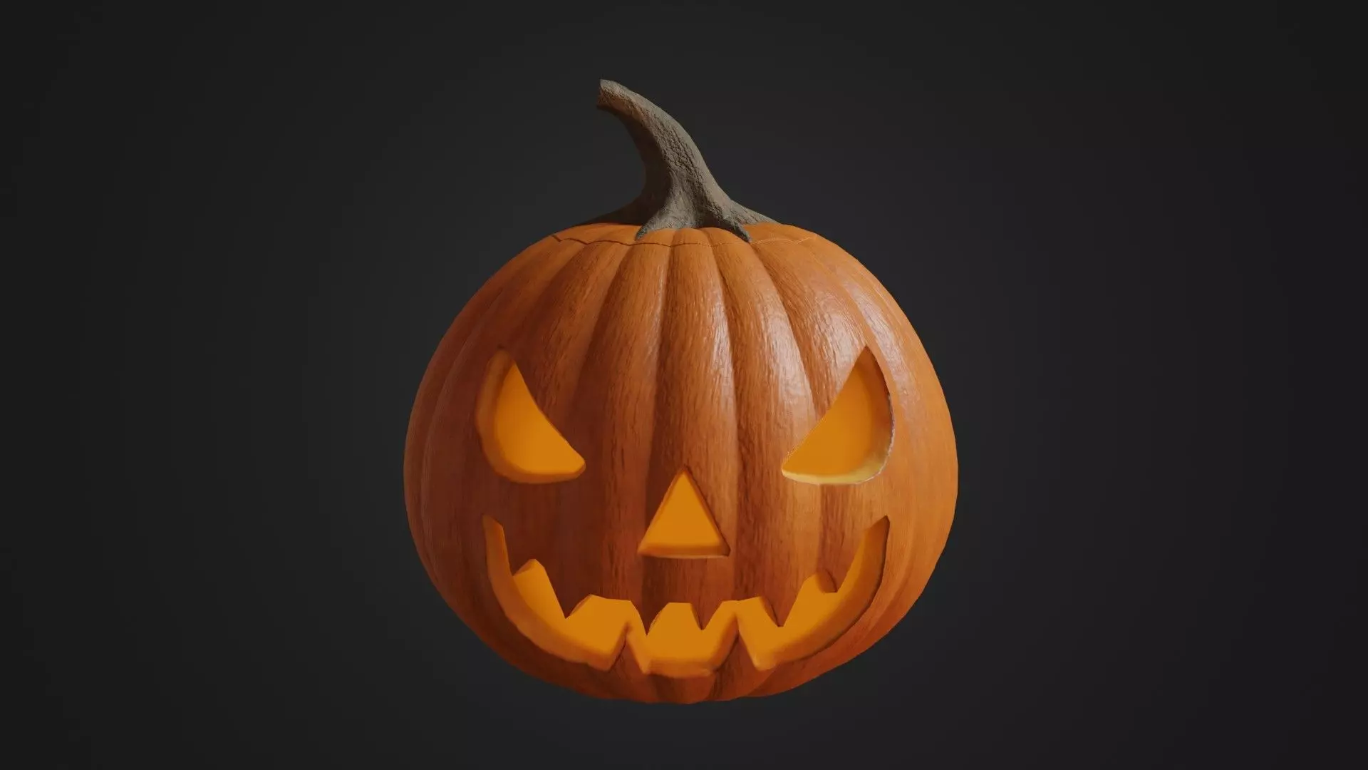 Halloween pumpkin 01 Low-poly 3D model