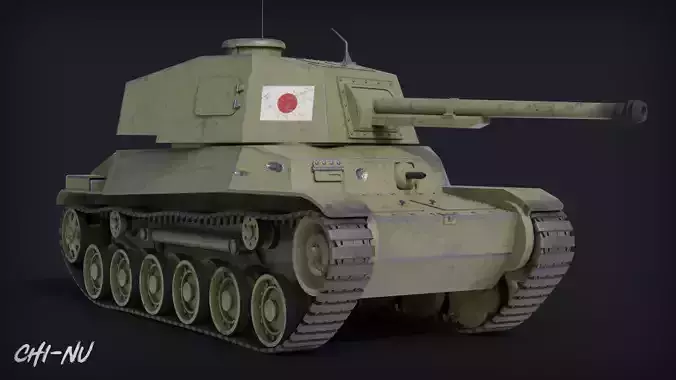 Chi-Nu Japanese Tank 3D model