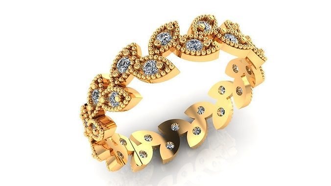 Women Ring 25 fancy marquise style ring band for women 3D print model