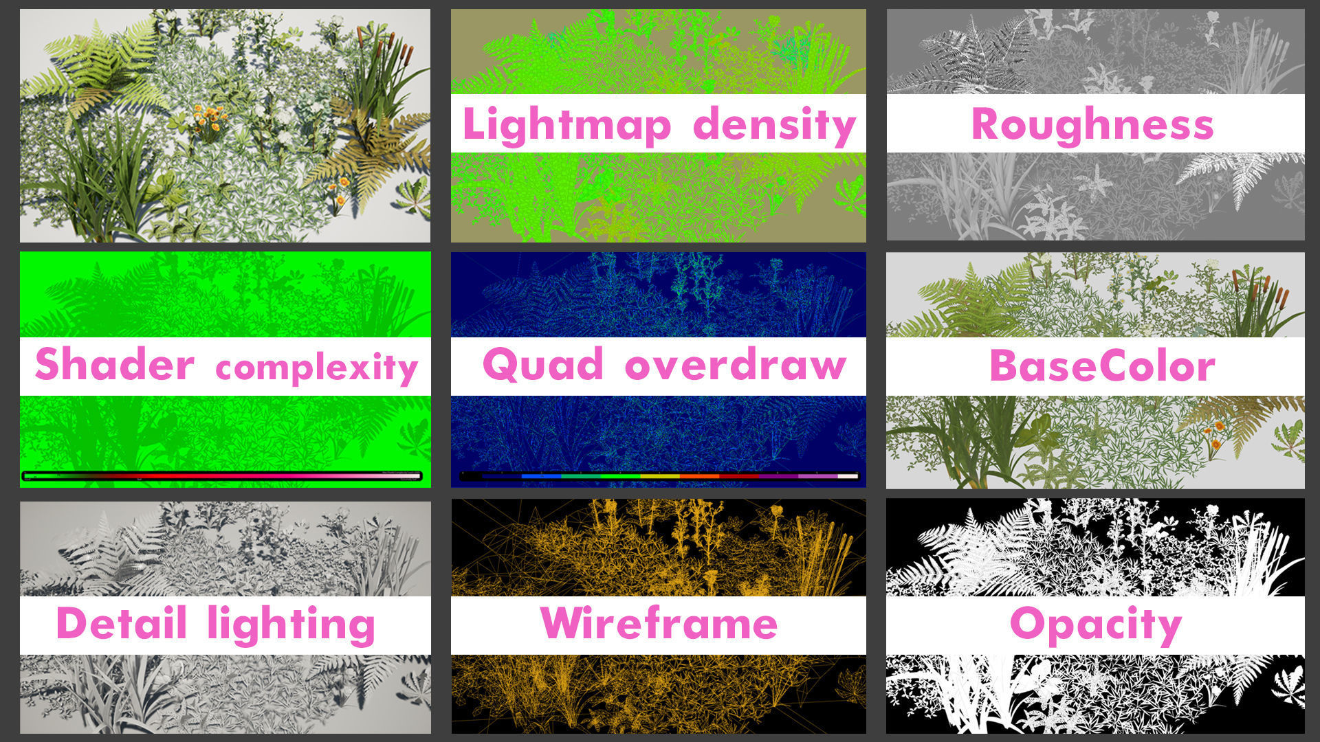 Grass Field Pack Low-poly 3D model_20