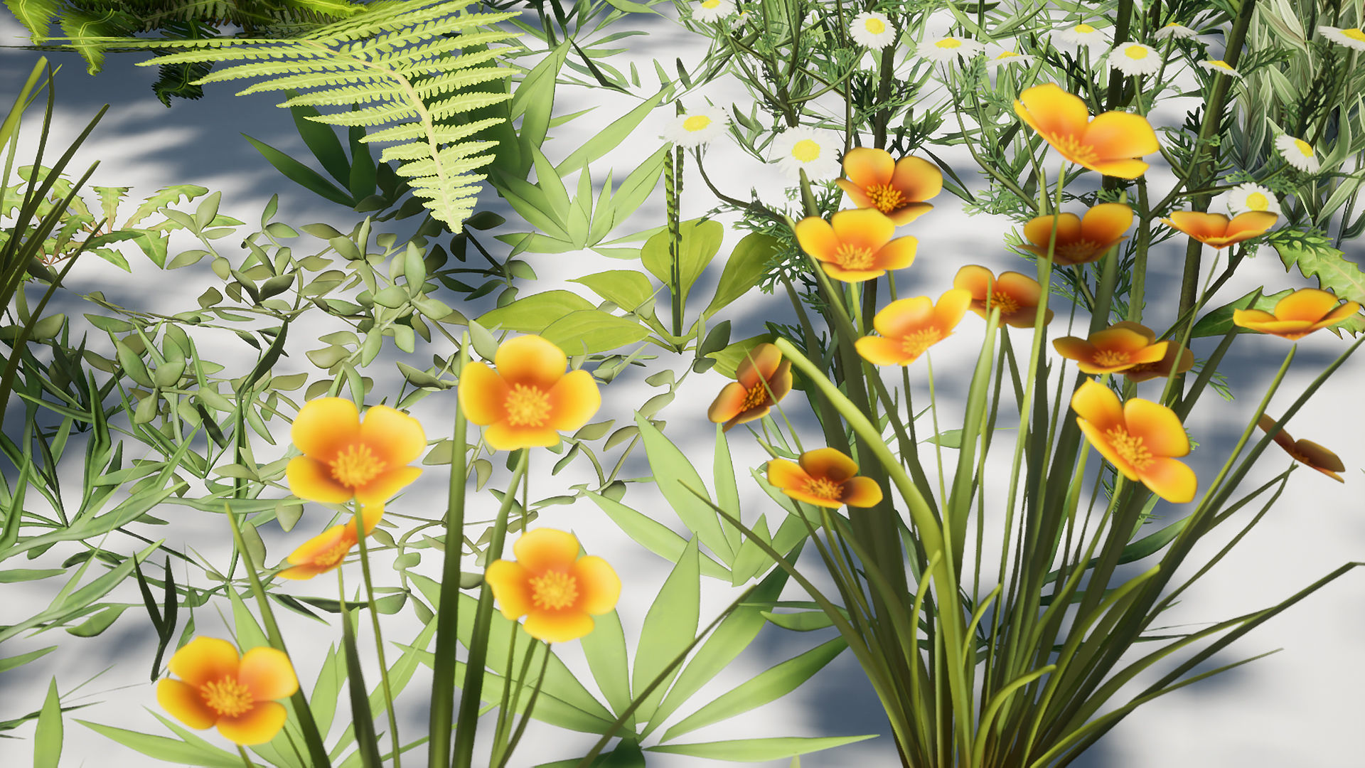 Grass Field Pack Low-poly 3D model_14