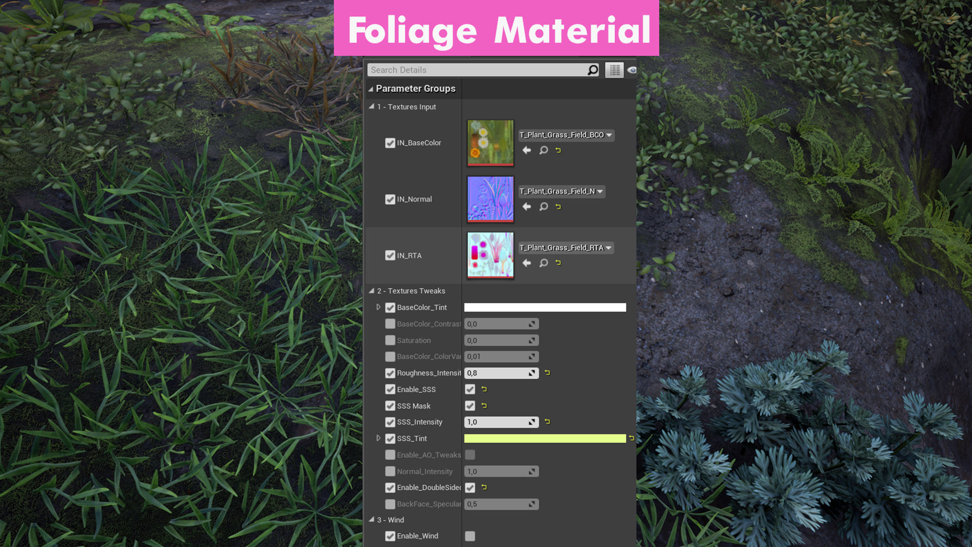 Grass Field Pack Low-poly 3D model_21