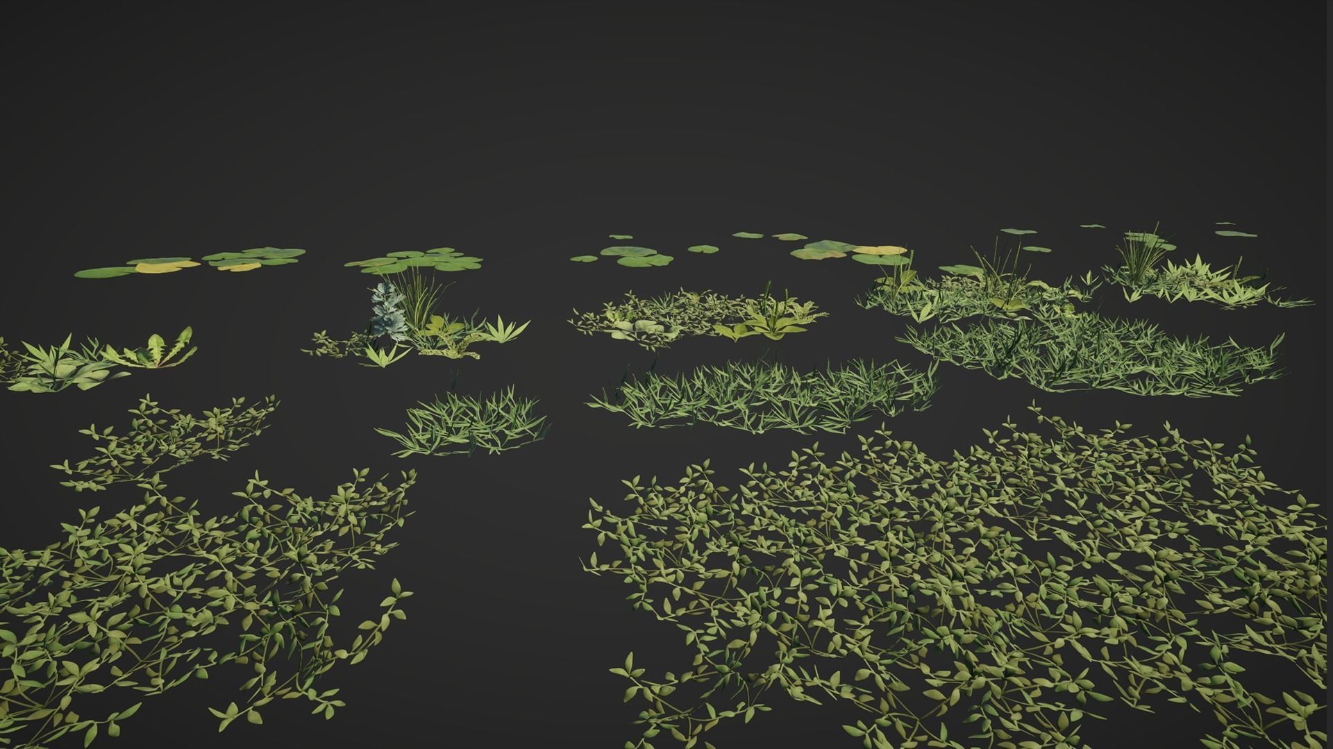 Grass Field Pack Low-poly 3D model_23