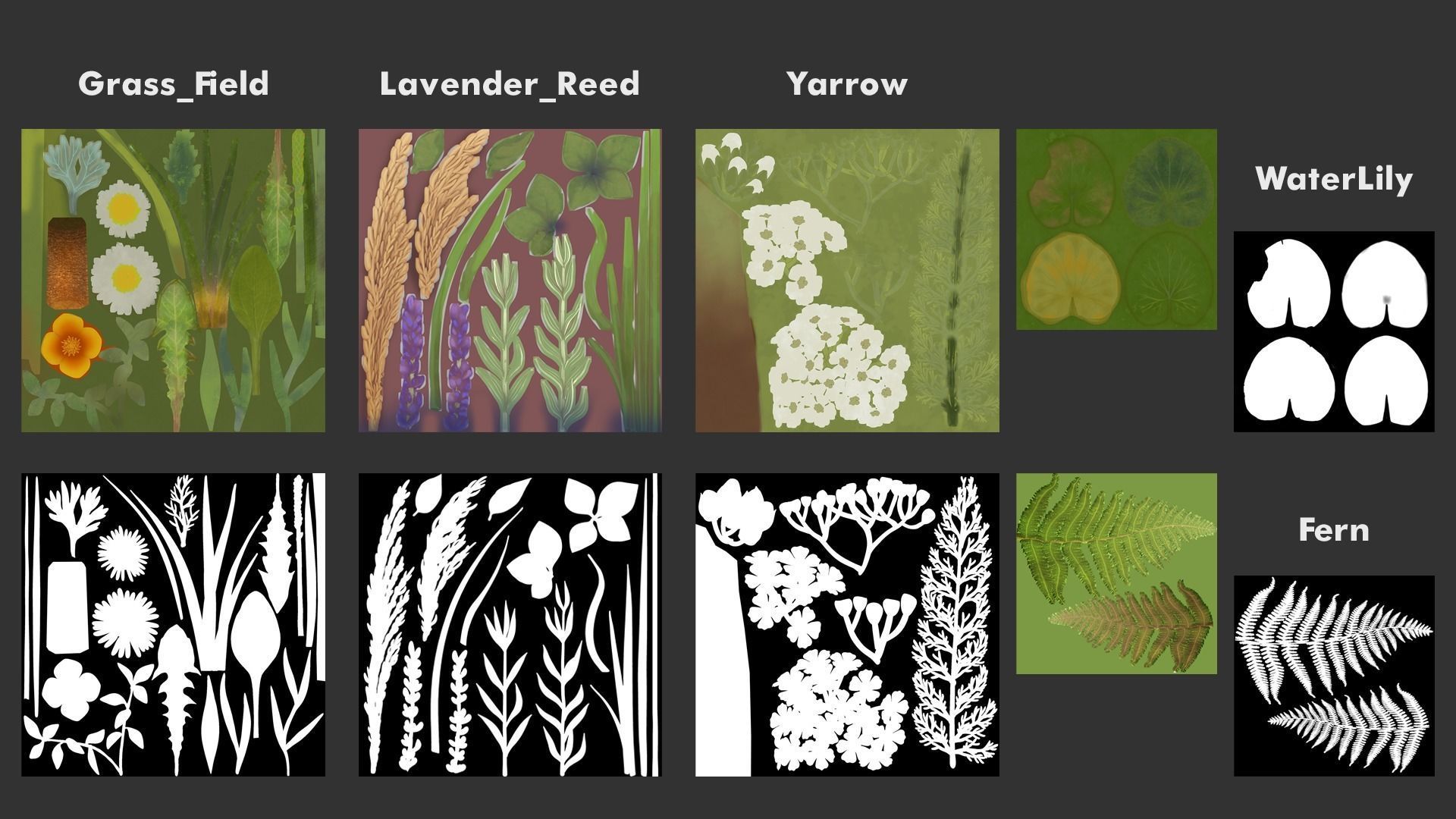 Grass Field Pack Low-poly 3D model_28