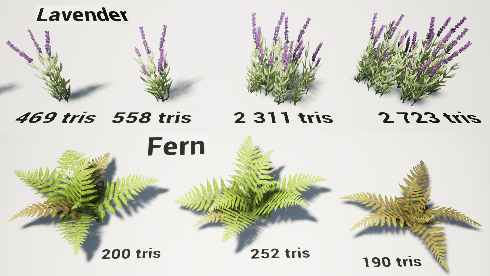 Grass Field Pack Low-poly 3D model_5
