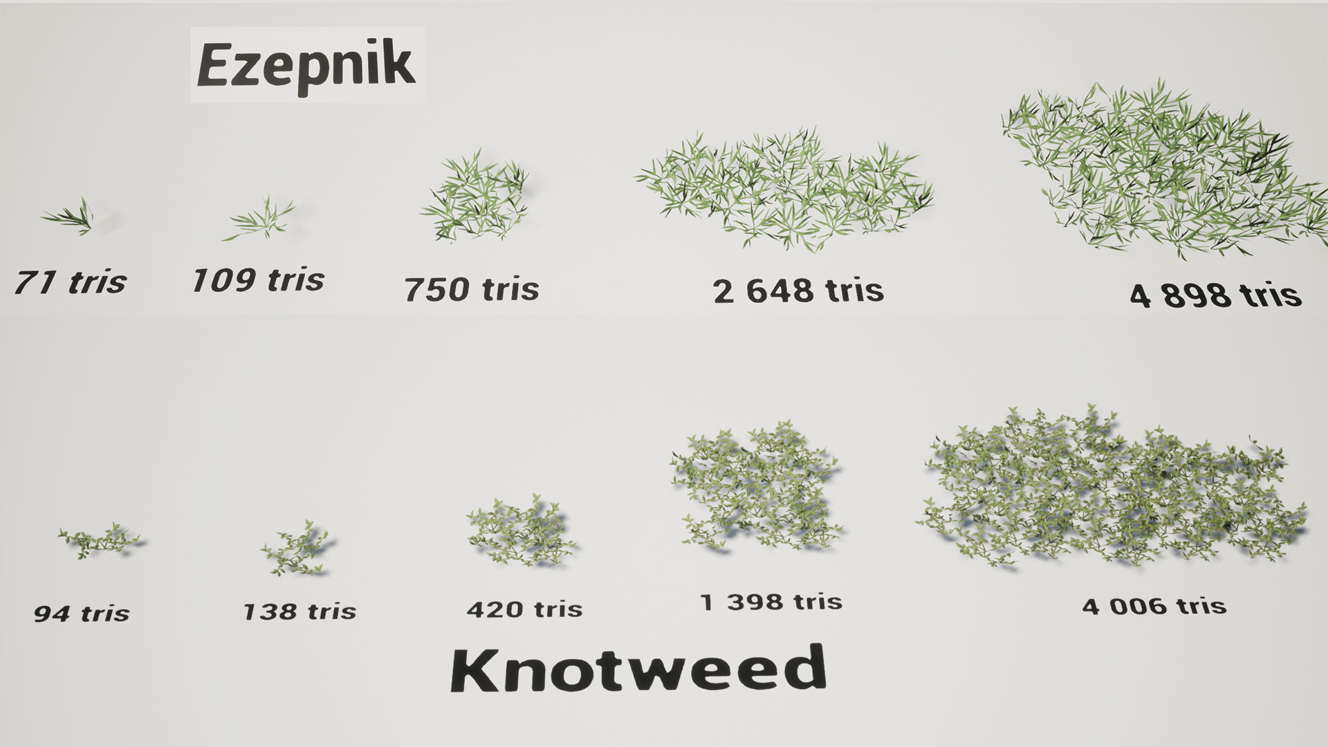 Grass Field Pack Low-poly 3D model_7