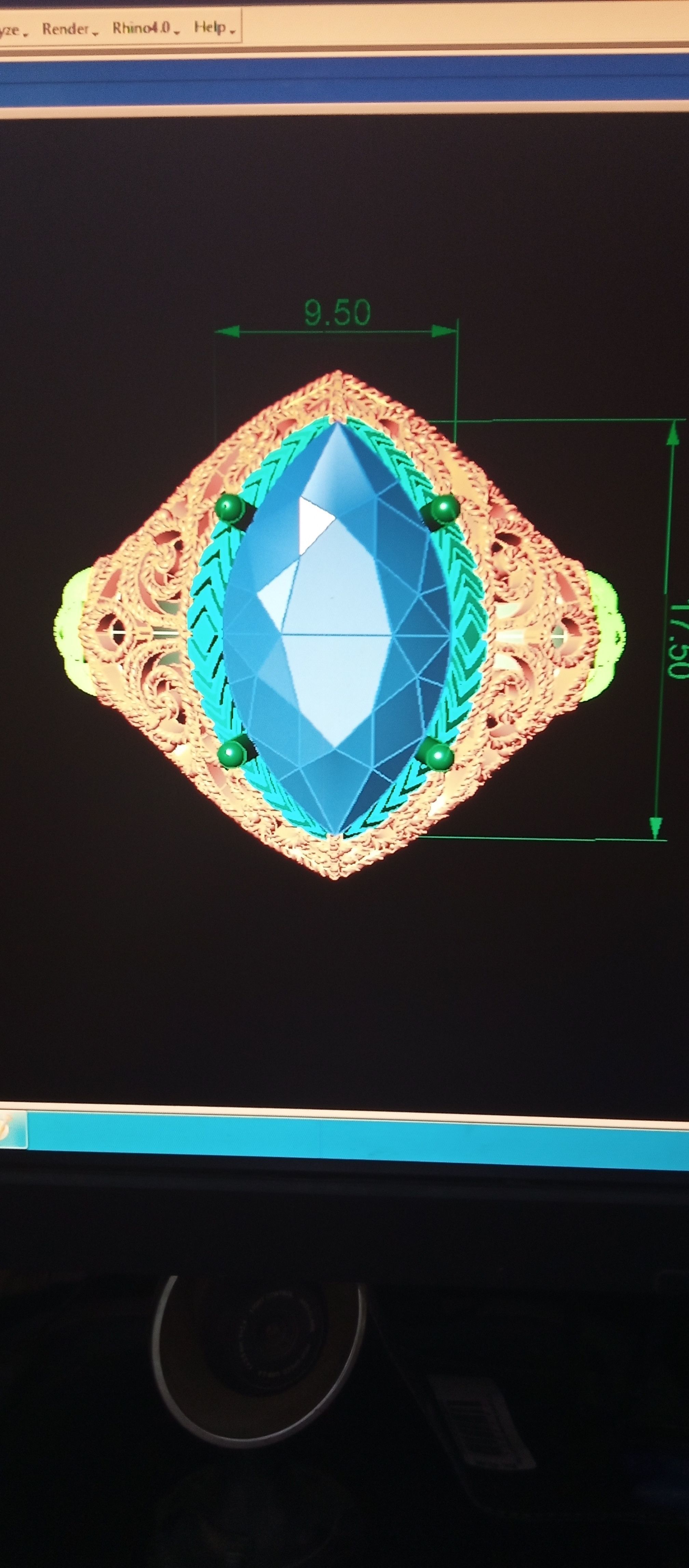 marquee ring 3D print model_5