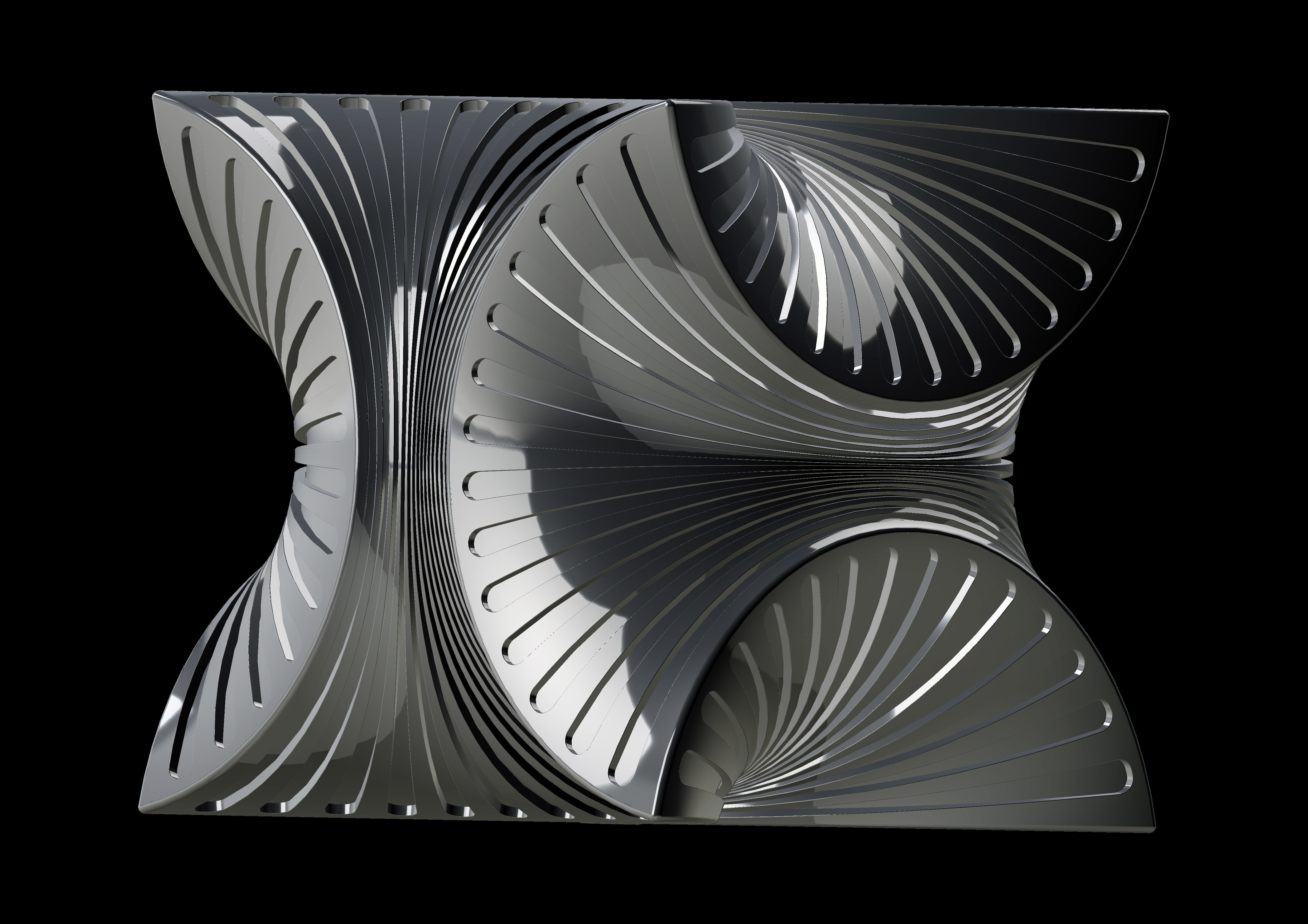 cubiczag gold sculpture 3D print model_4