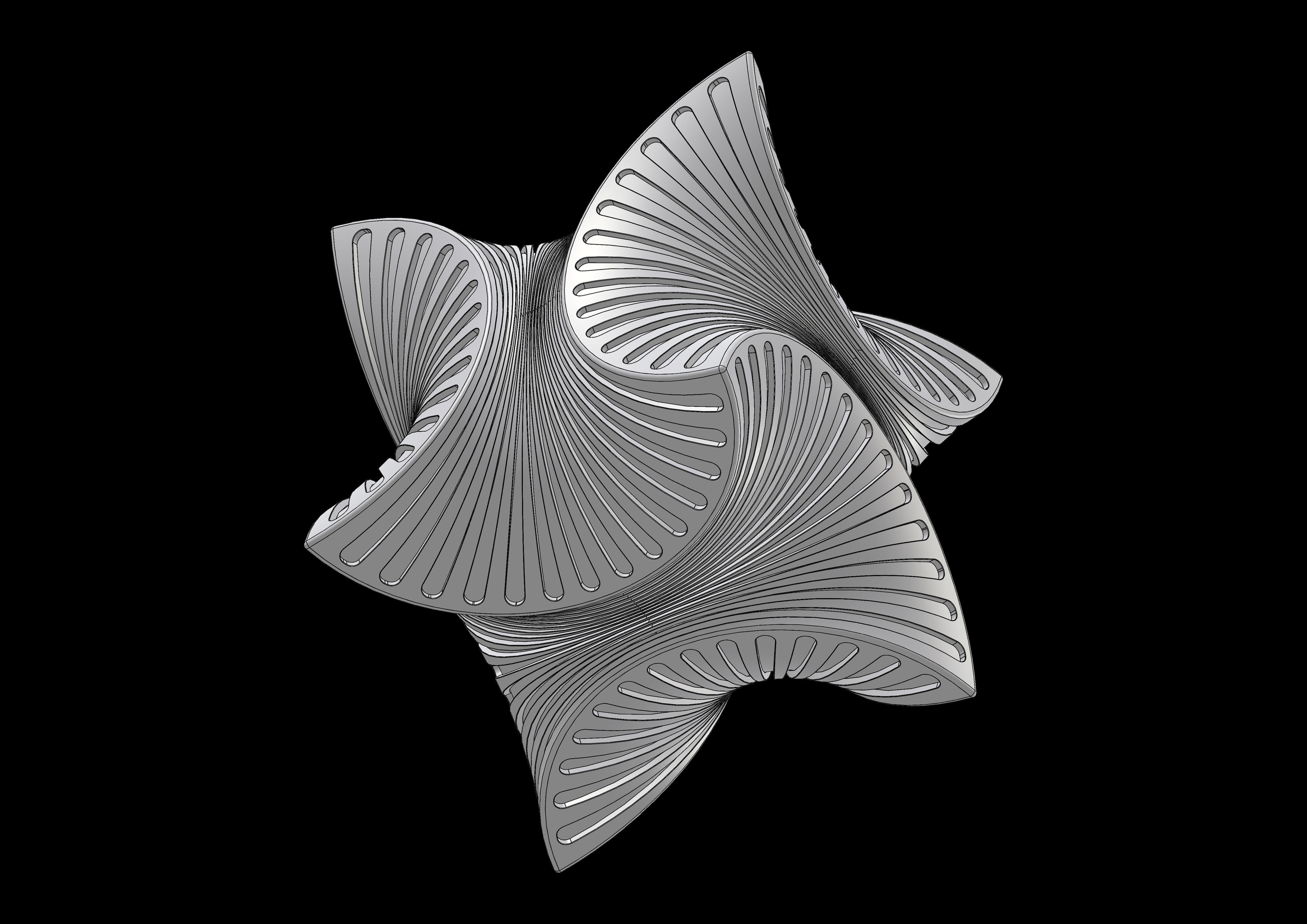 cubiczag gold sculpture 3D print model_3