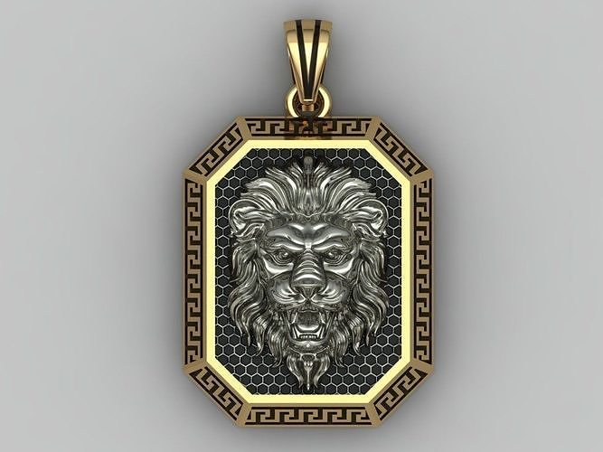 Lion Pendant 3D print model