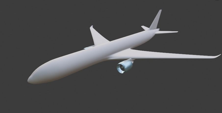 Boeing 777-300  3D print model_3