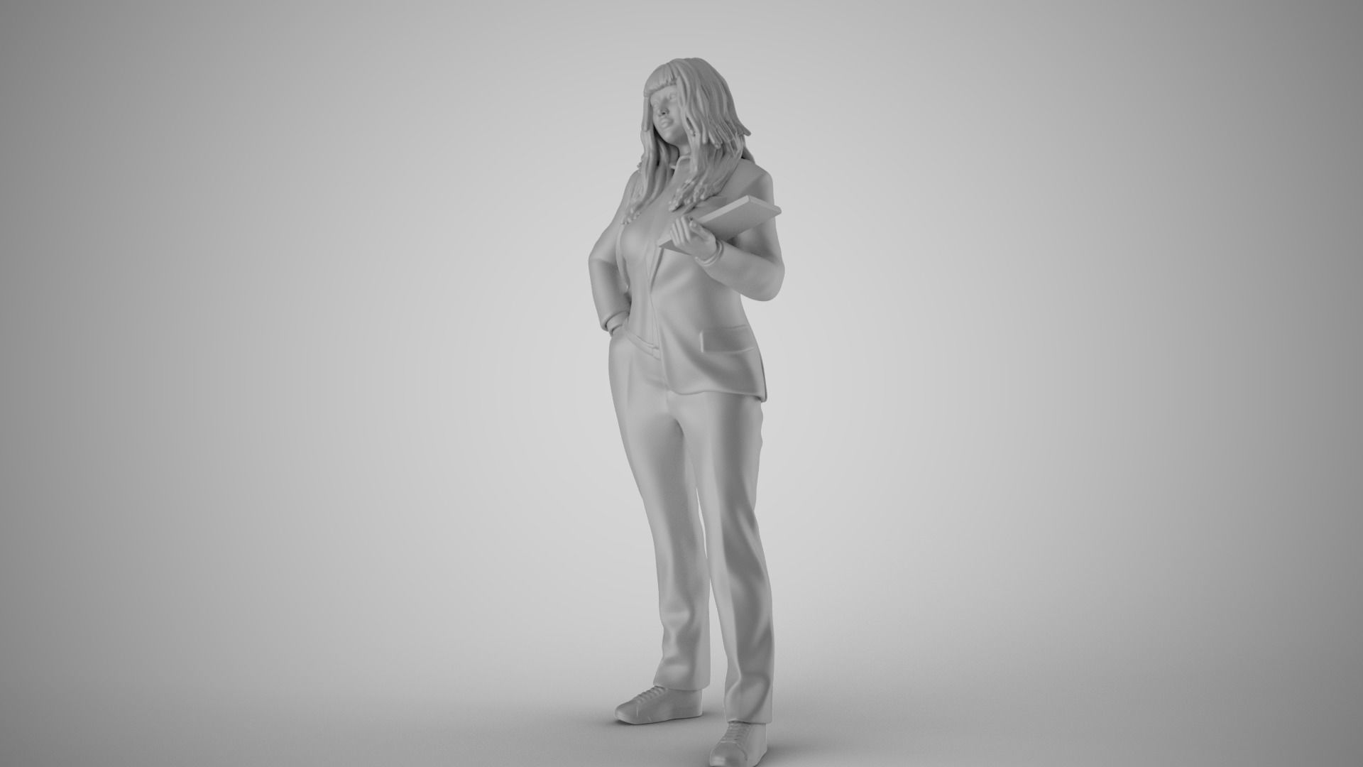 Woman Work Time 3D print model_1