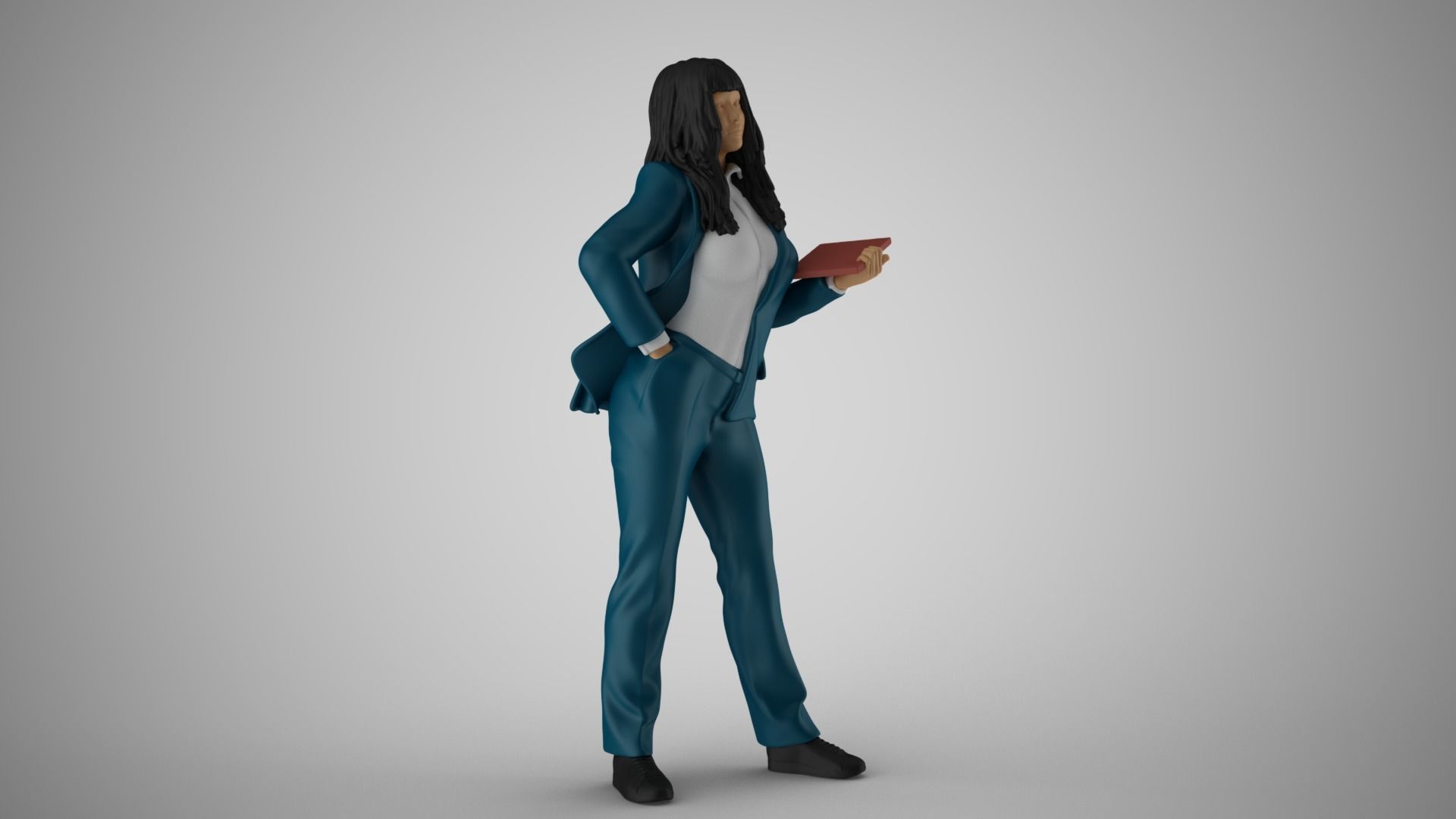 Woman Work Time 3D print model_4