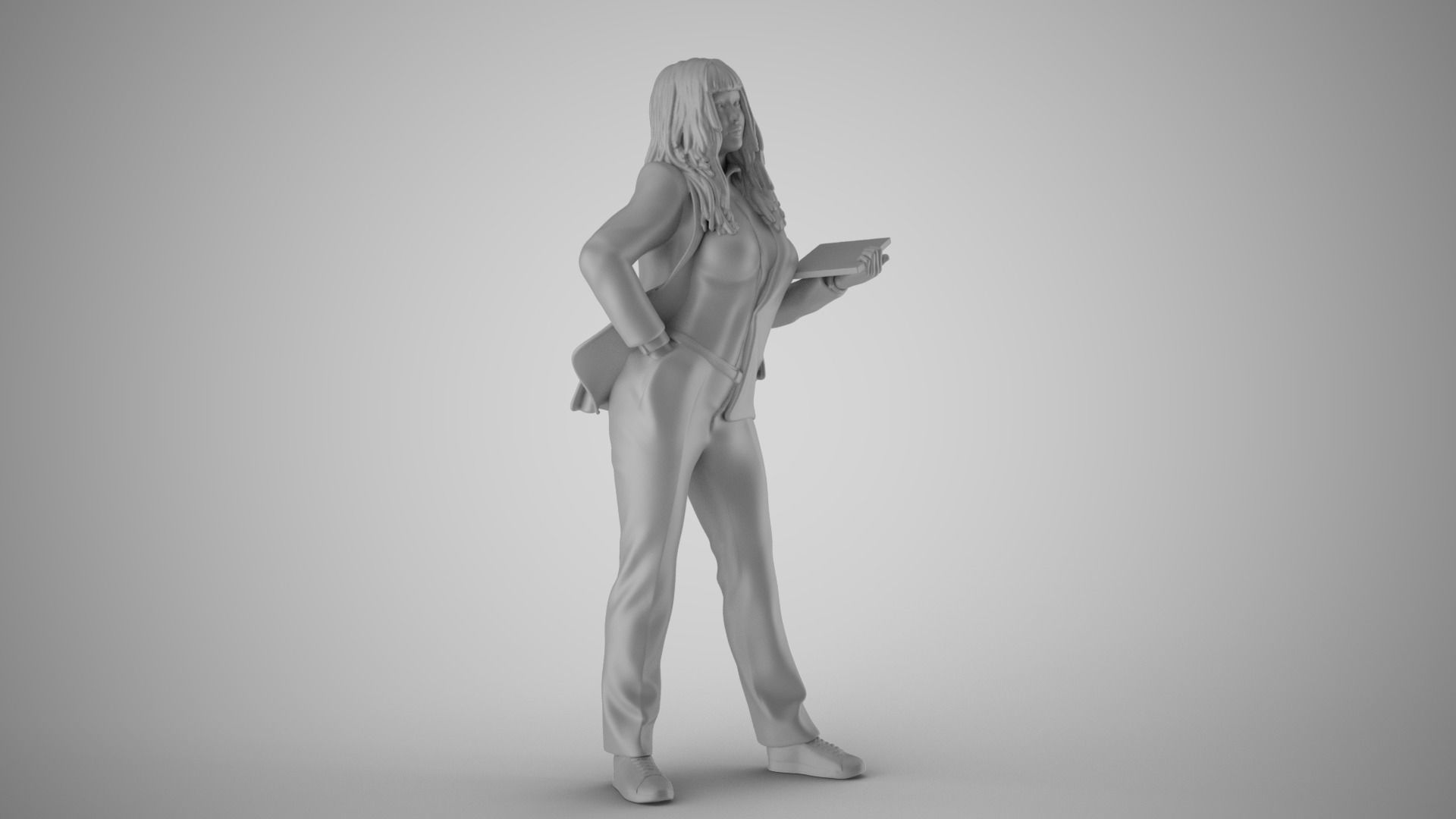 Woman Work Time 3D print model_3