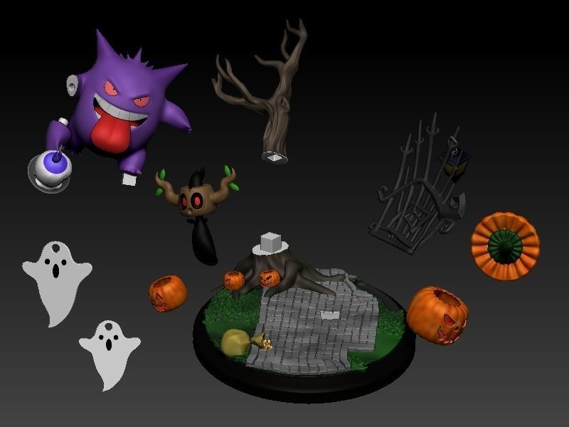 POKEMON GENGAR HALLOWEEN  3D print model_6