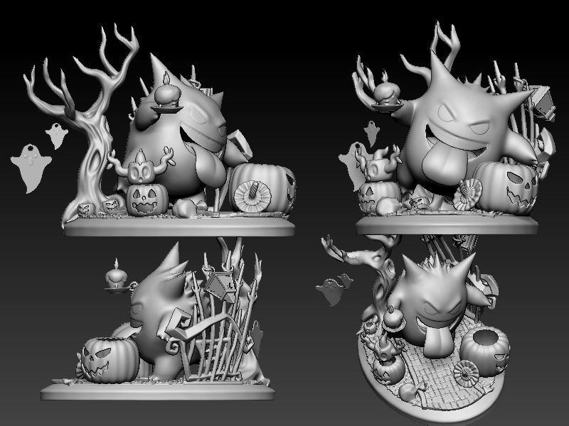 POKEMON GENGAR HALLOWEEN  3D print model_2