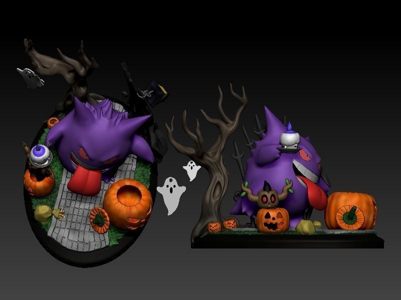 POKEMON GENGAR HALLOWEEN  3D print model_4