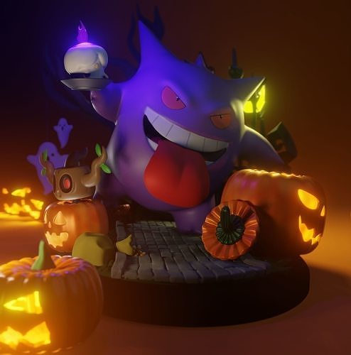 POKEMON GENGAR HALLOWEEN  3D print model