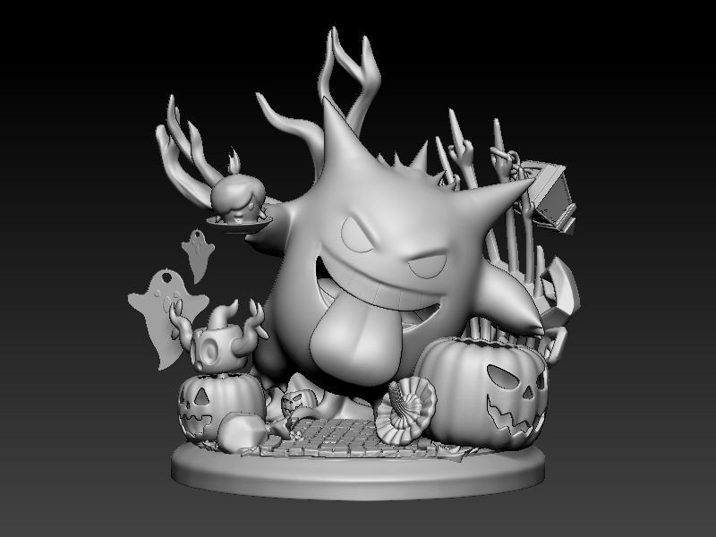 POKEMON GENGAR HALLOWEEN  3D print model_5