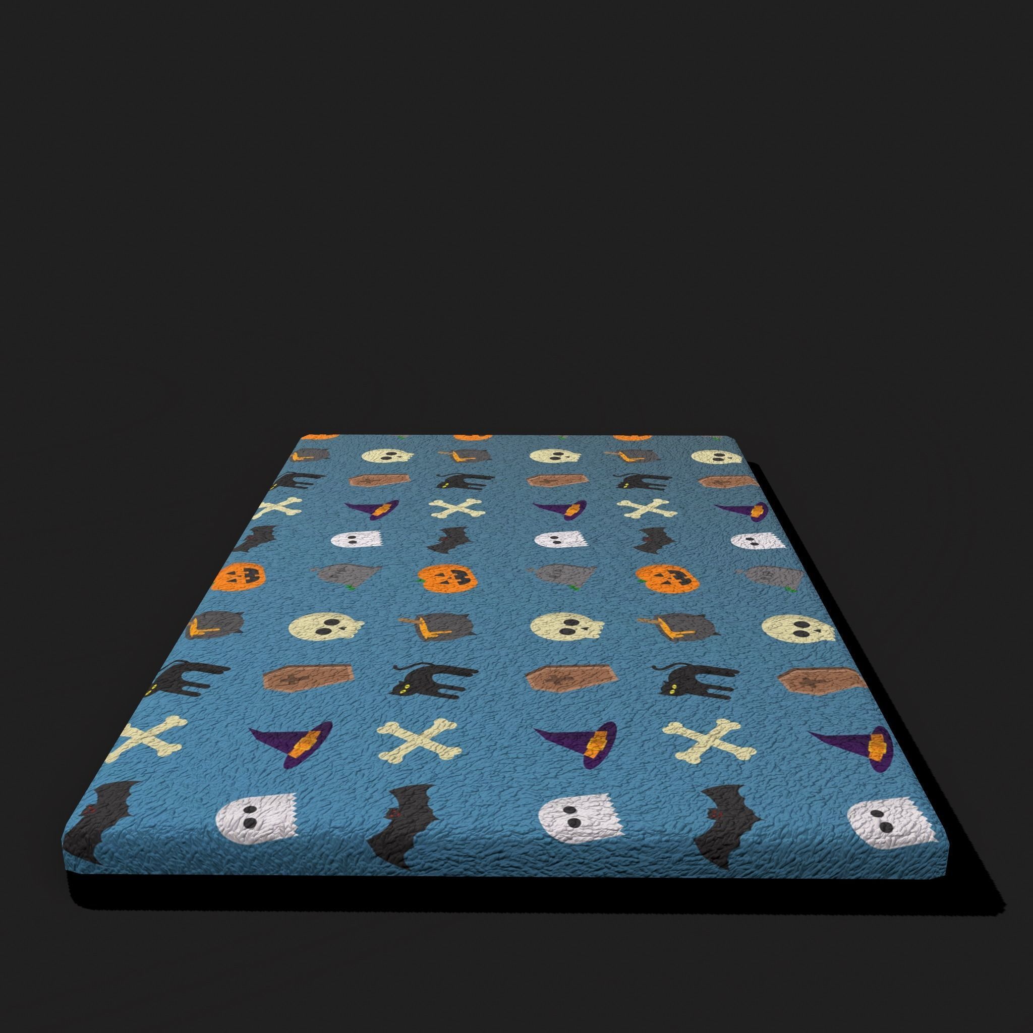 Halloween Figures Decorative Mat Low-poly 3D model_6