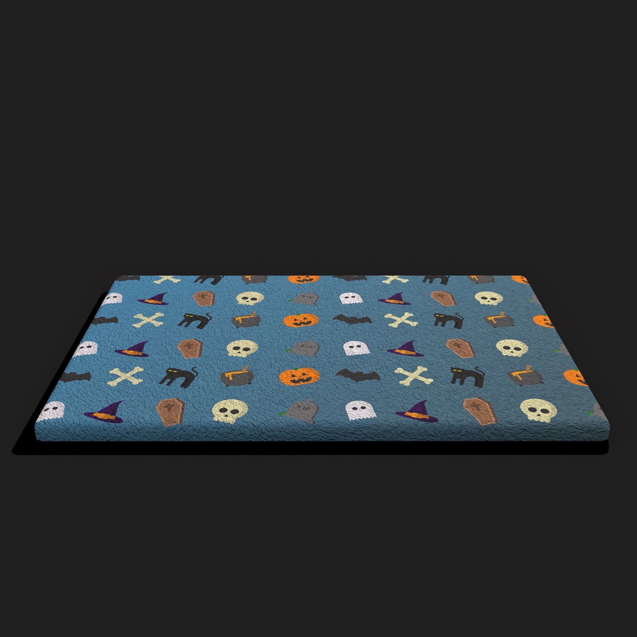 Halloween Figures Decorative Mat Low-poly 3D model_3