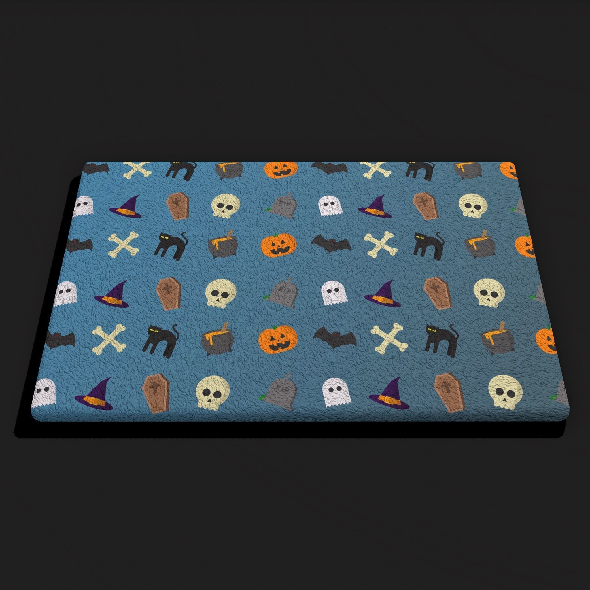 Halloween Figures Decorative Mat Low-poly 3D model_27