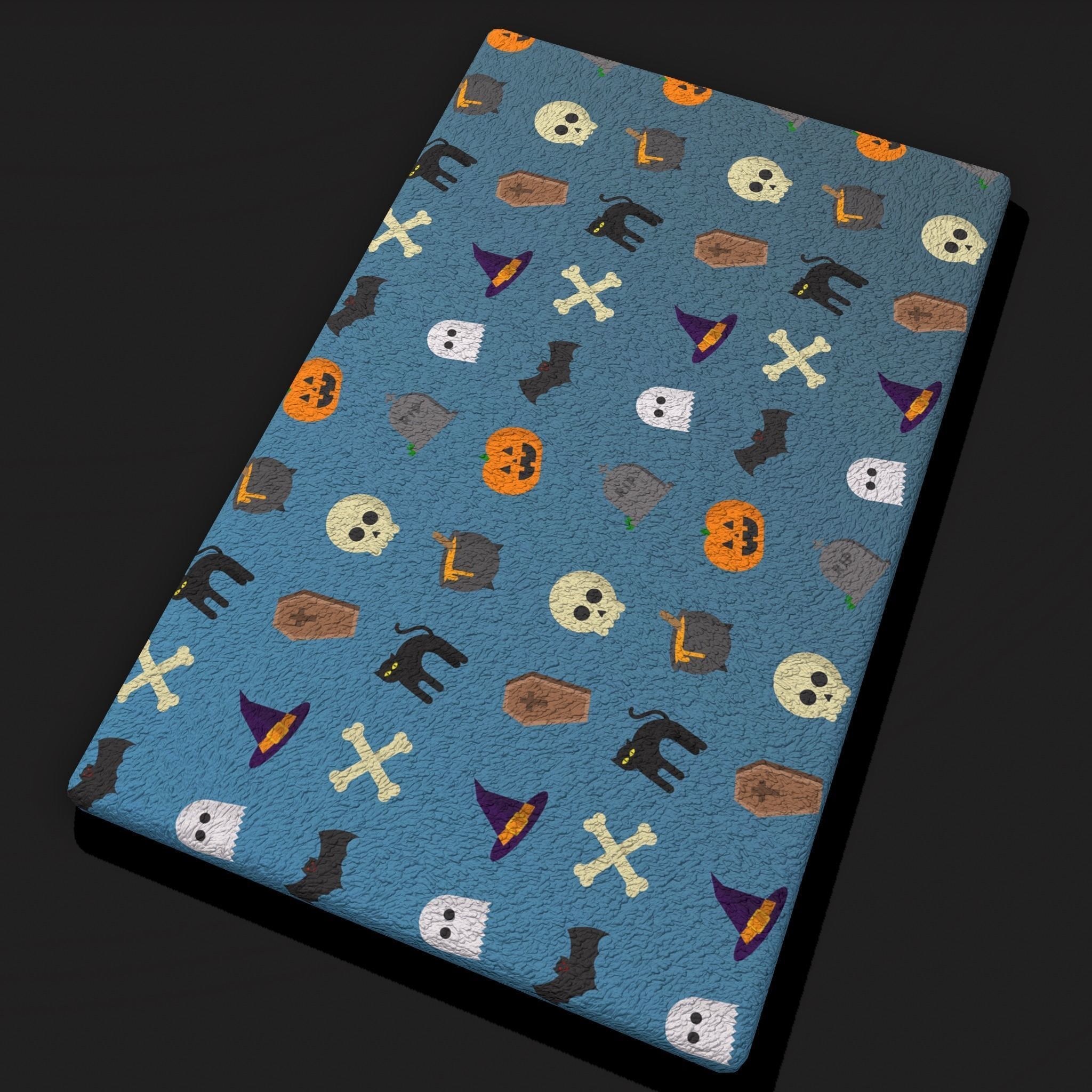 Halloween Figures Decorative Mat Low-poly 3D model_4