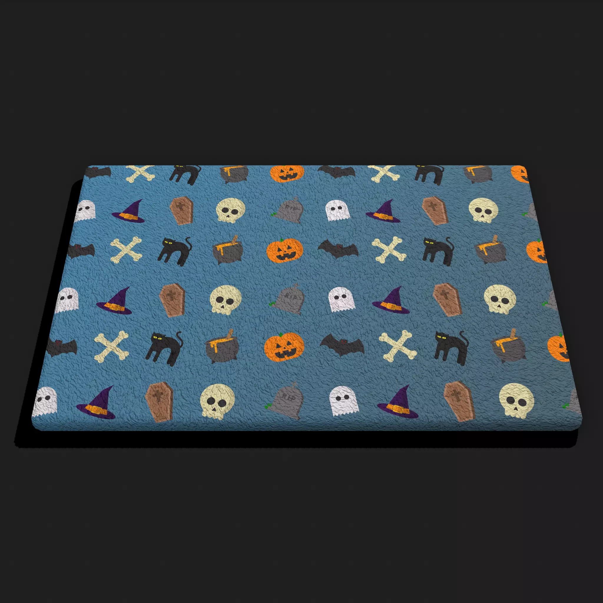 Halloween Figures Decorative Mat Low-poly 3D model_0