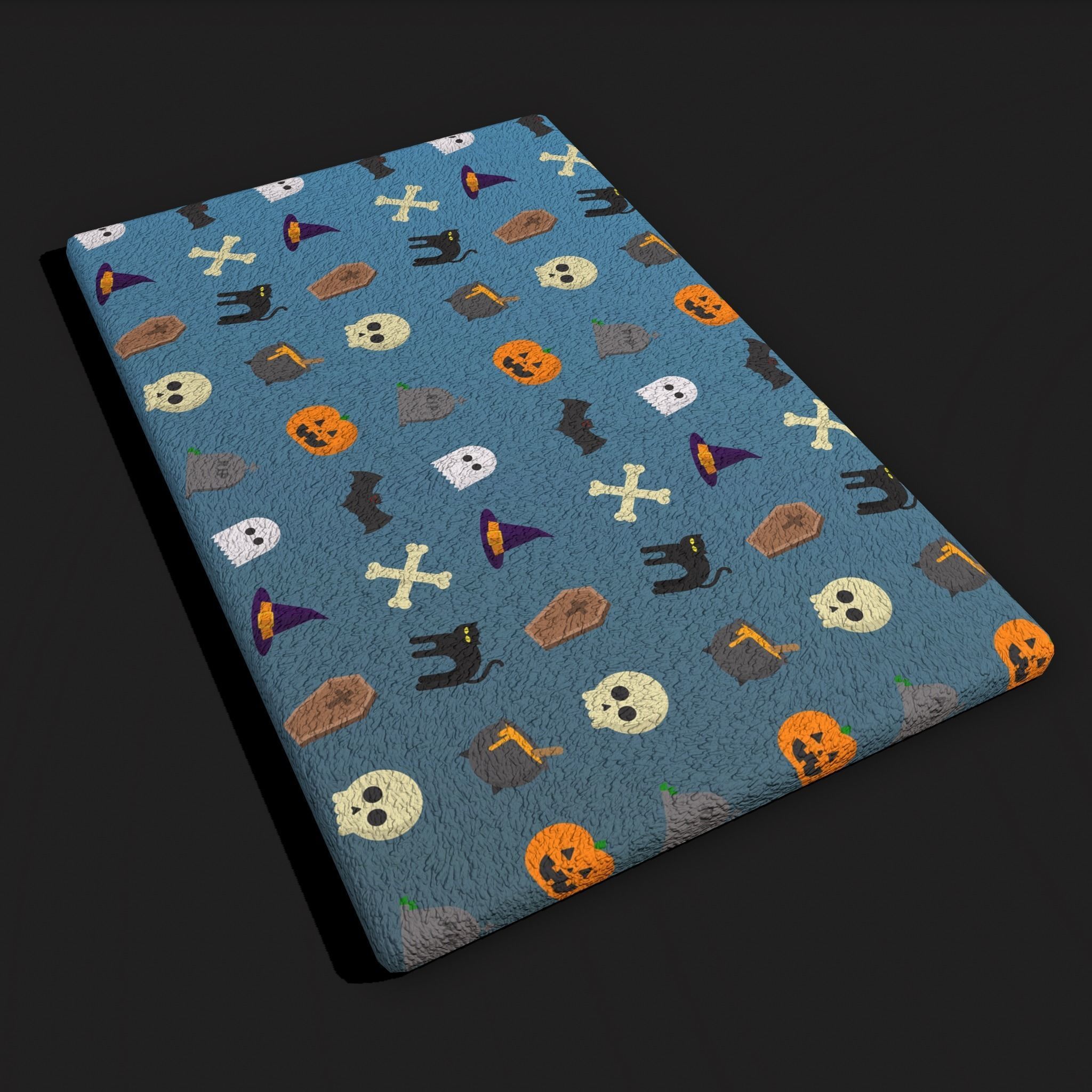 Halloween Figures Decorative Mat Low-poly 3D model_30